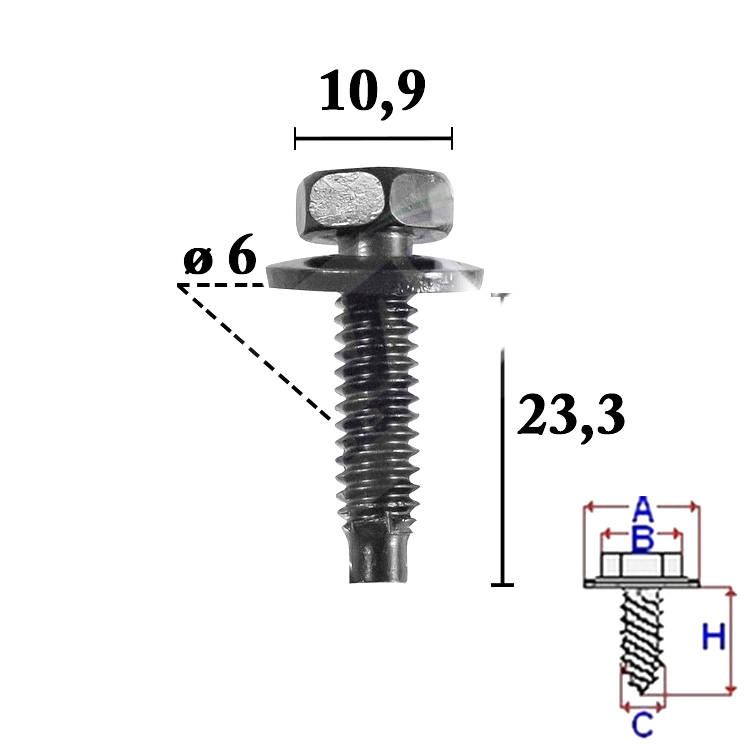 ROMIX 185 157 C70591  -  ?RUBA M6 CHRYSLER/KPL.10SZT